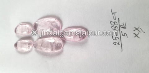 Morganite Rose Cut Slices Morganite Rose Cut Slices