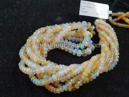 Yellow Ethiopian Faceted Roundelle Beads Yellow Ethiopian Faceted Roundelle Beads