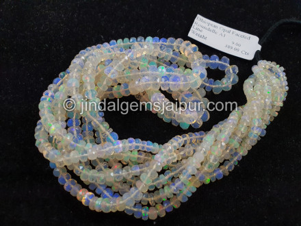 White Ethiopian Faceted Roundelle Beads White Ethiopian Faceted Roundelle Beads