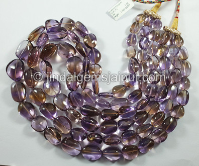 Ametrine Smooth Nuggets Shape Beads Ametrine Smooth Nuggets Shape Beads