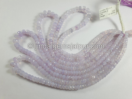 Scorolite Or Lavender Quartz Faceted Roundelle Shape Beads Scorolite Or Lavender Quartz Faceted Roundelle Shape Beads