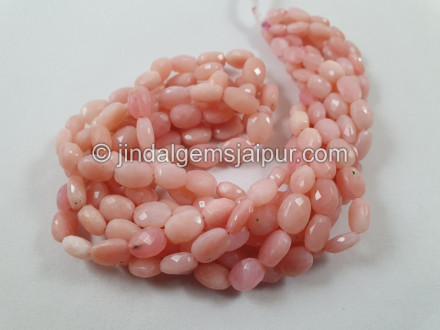 Pink Opal Faceted Oval Beads