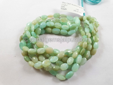 Blue Opal Peruvian Shaded Faceted Oval Beads Blue Opal Peruvian Shaded Faceted Oval Beads