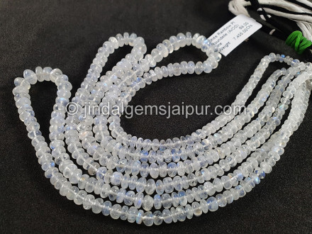 White Rainbow Smooth Roundelle Shape Beads White Rainbow Smooth Roundelle Shape Beads