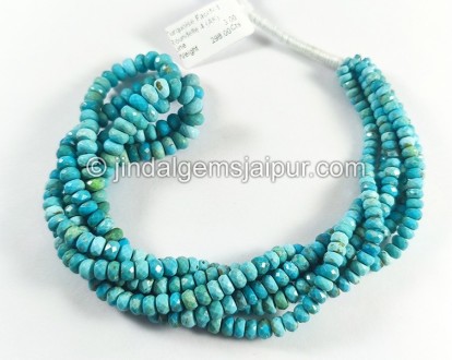 Turquoise Faceted Roundelle Shape Beads
