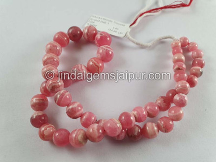 Rhodochrosite Smooth Round Ball Beads Rhodochrosite Smooth Round Ball Beads