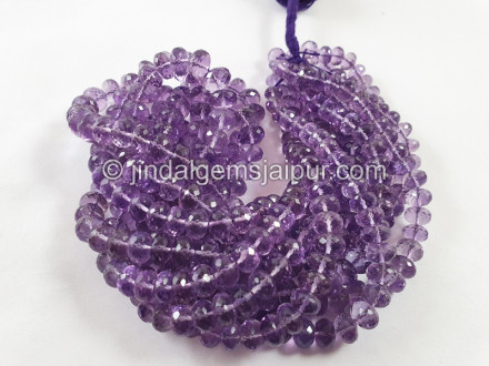Amethyst Far Faceted Roundelle Beads