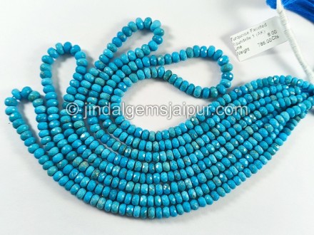 Turquoise Faceted Roundelle Shape Beads
