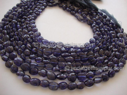 Iolite Faceted Oval Shape Beads