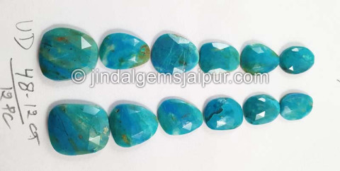 Blue Opalina Rose Cut Slices