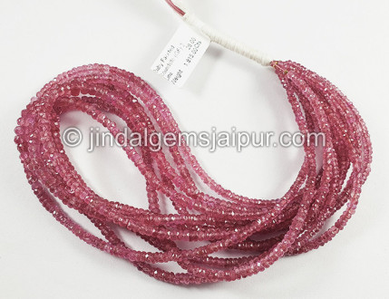 Ruby Shaded Faceted Roundelle Shape Beads