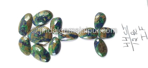 Azurite Malachite Rose Cut Slices