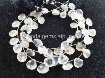 Rainbow Moonstone Big Size Faceted Heart Beads Rainbow Moonstone Big Size Faceted Heart Beads