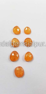 Mandarin Garnet Rose Cut Slices Mandarin Garnet Rose Cut Slices