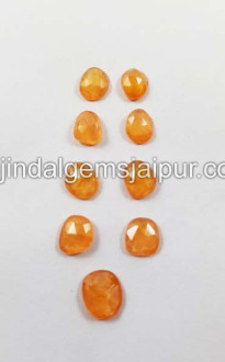 Mandarin Garnet Rose Cut Slices Mandarin Garnet Rose Cut Slices