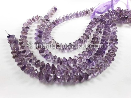 Amethyst Cut Round Shape Small Beads