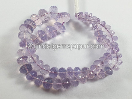Scorolite Or Lavender Quartz Faceted Roundelle Shape Beads Scorolite Or Lavender Quartz Faceted Roundelle Shape Beads