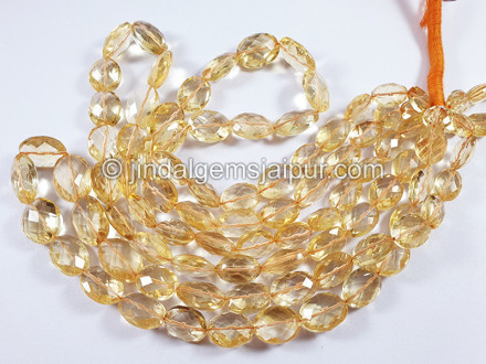 Citrine Faceted Oval Shape Beads