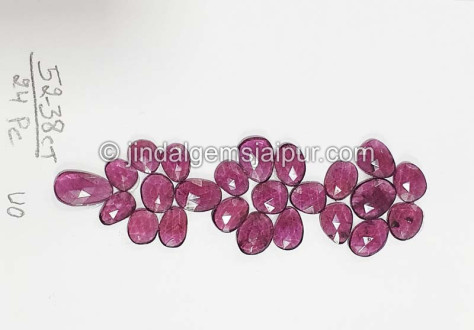 Purple Rhodolite Garnet Rose Cut Slices Purple Rhodolite Garnet Rose Cut Slices