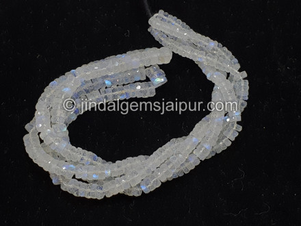 White Rainbow Moonstone Faceted Tyre Beads White Rainbow Moonstone Faceted Tyre Beads