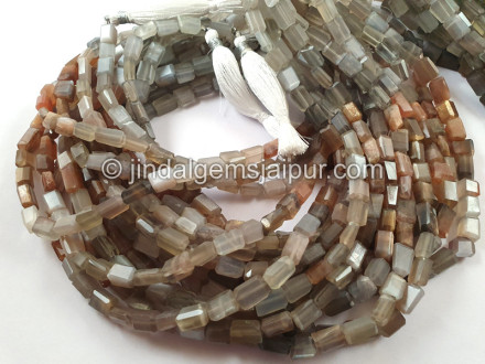 Multi Moonstone Shaded Faceted Nugget Beads Multi Moonstone Shaded Faceted Nugget Beads