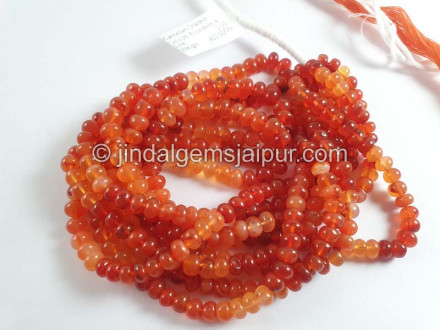 Carnelian Shaded Smooth Roundelle Beads Carnelian Shaded Smooth Roundelle Beads