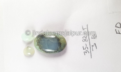 Peru Blue Opal Smooth Cabochons Peru Blue Opal Smooth Cabochons
