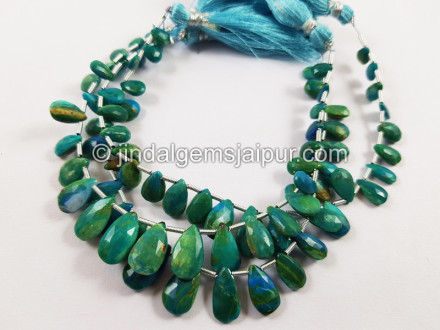 Natural Blue Opalina Faceted Pear Beads Natural Blue Opalina Faceted Pear Beads
