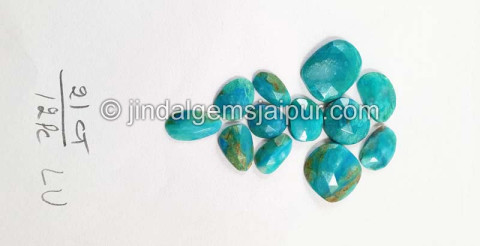 Blue Opalina Rose Cut Slices