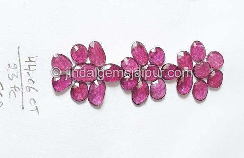 Purple Rhodolite Garnet Rose Cut Slices Purple Rhodolite Garnet Rose Cut Slices