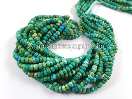 Natural Blue Opalina Faceted Roundelle Beads Natural Blue Opalina Faceted Roundelle Beads