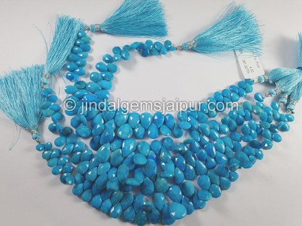 Turquoise Faceted Pear Shape Beads