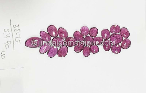 Purple Rhodolite Garnet Rose Cut Slices Purple Rhodolite Garnet Rose Cut Slices