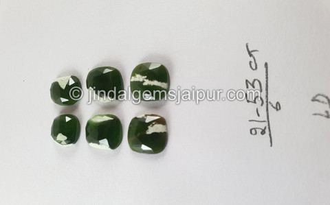 Chrome Chalcedony Rose Cut Slices Chrome Chalcedony Rose Cut Slices