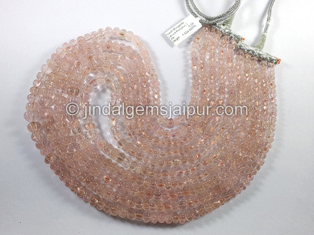 Peach Morganite Carved Pumpkin Shape Beads