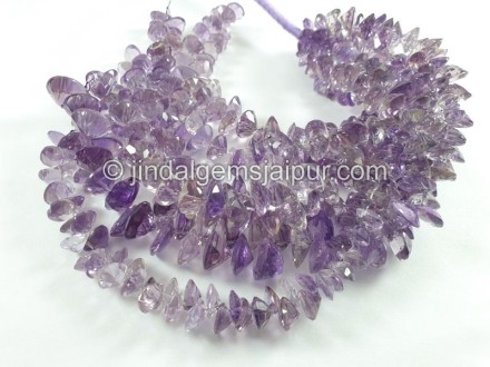 Amethyst Cut Heart Shape Big Beads