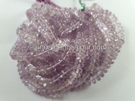 Pink Amethyst Faceted Roundelle Beads Pink Amethyst Faceted Roundelle Beads