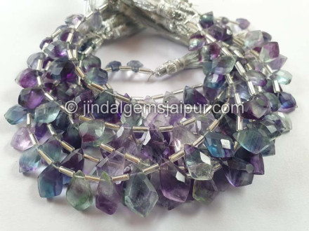 Fluorite Faceted Dolphin Pear Beads Fluorite Faceted Dolphin Pear Beads