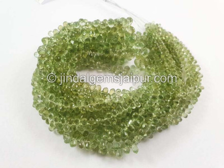 Basil Green Tourmaline Faceted Drops Beads Basil Green Tourmaline Faceted Drops Beads