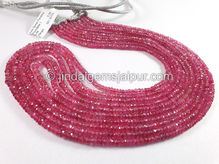 Pink Spinal Shaded Faceted Roundelle Shape Beads Pink Spinal Shaded Faceted Roundelle Shape Beads