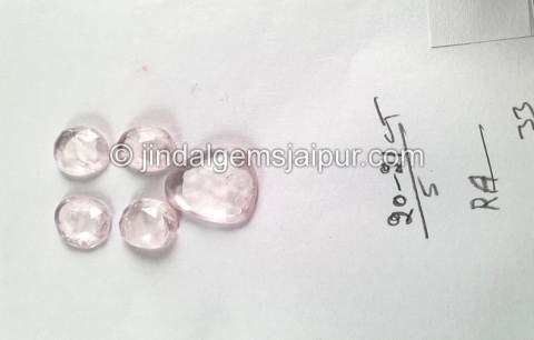 Morganite Rose Cut Slices Morganite Rose Cut Slices
