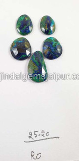 Azurite Malachite Rose Cut Slices