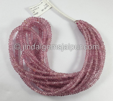 Pink Spinel Smooth Roundelle Shape Beads