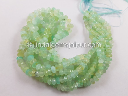Natural Peruvian Blue Opal Shaded Faceted Roundelle Beads Natural Peruvian Blue Opal Shaded Faceted Roundelle Beads