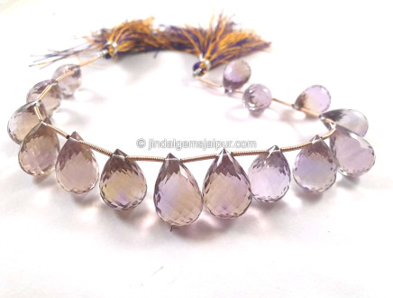 Ametrine Far Faceted Drop Beads