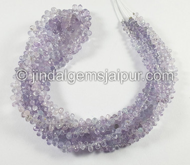 Pale Lavender Sapphire Faceted Drops Beads Pale Lavender Sapphire Faceted Drops Beads