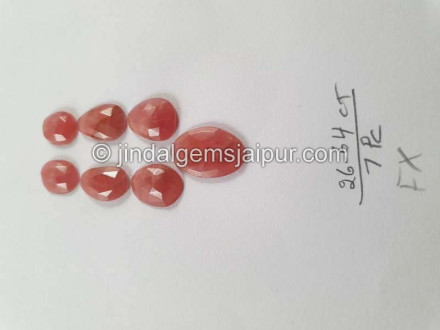 Rhodochrosite Rose Cut Slices