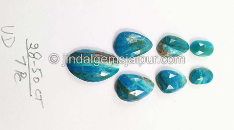 Blue Opalina Rose Cut Slices