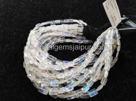 Rainbow Moonstone Faceted Chicklet Shape Beads Rainbow Moonstone Faceted Chicklet Shape Beads