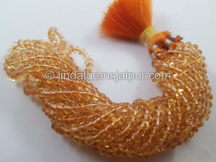 Citrine Smooth Roundelle Beads